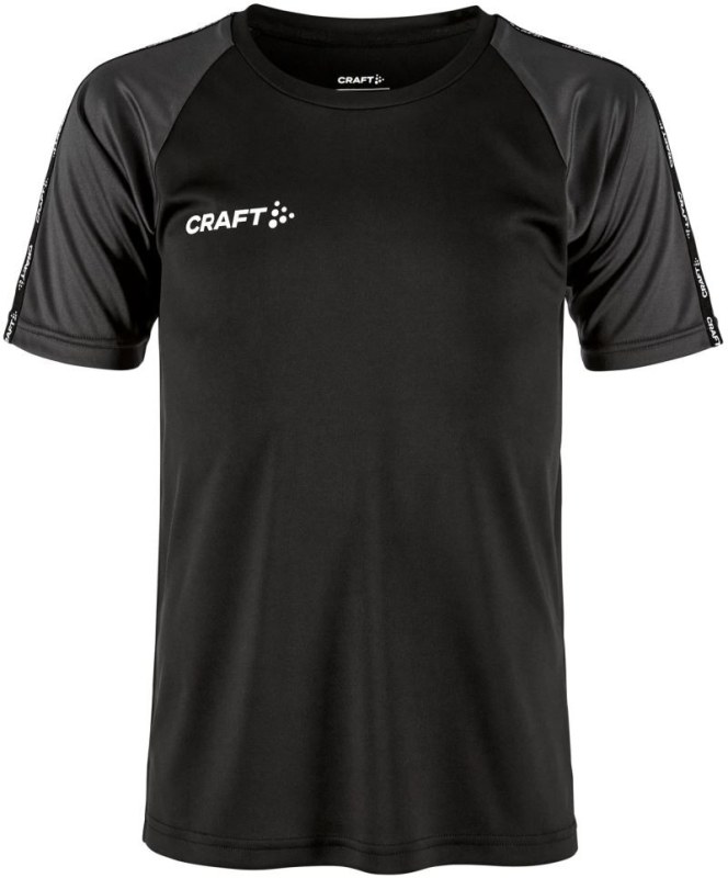 Craft Teamwear Squad Go Contrast Jersey Jr Dětské kontrastní sportovní tričko 82.2727 black/granite - Pro děti pro děti trička