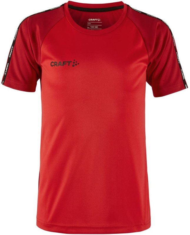 Craft Teamwear Squad Go Contrast Jersey Jr Dětské kontrastní sportovní tričko 82.2727 bright red/express