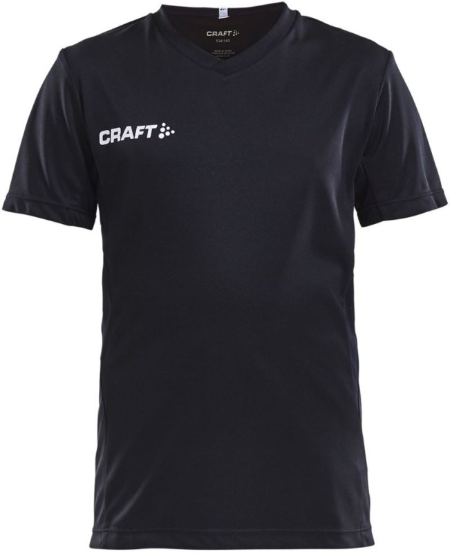 Craft Teamwear Squad Go Jersey Solid Jr Dětské sportovní tričko s&nbsp;výstřihem do V 82.5582 black - Pro děti pro děti trička