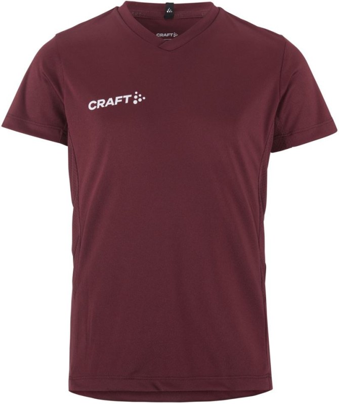 Craft Teamwear Squad Go Jersey Solid Jr Dětské sportovní tričko s&nbsp;výstřihem do V 82.5582 maroon - Pro děti pro děti trička