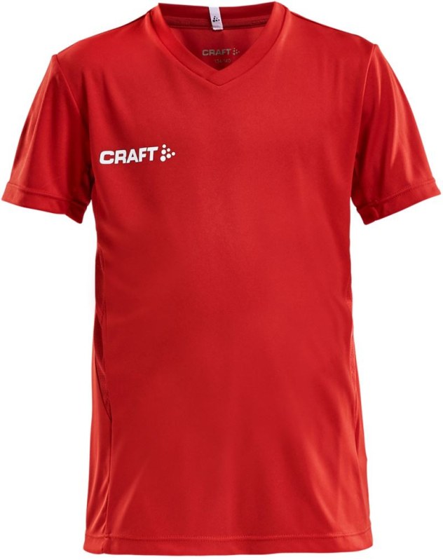 Craft Teamwear Squad Go Jersey Solid Jr Dětské sportovní tričko s&nbsp;výstřihem do V 82.5582 bright red - Pro děti pro děti trička