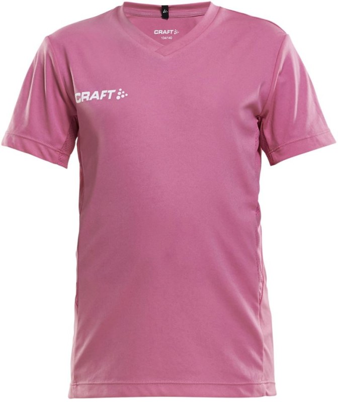 Craft Teamwear Squad Go Jersey Solid Jr Dětské sportovní tričko s výstřihem do V 82.5582 pop