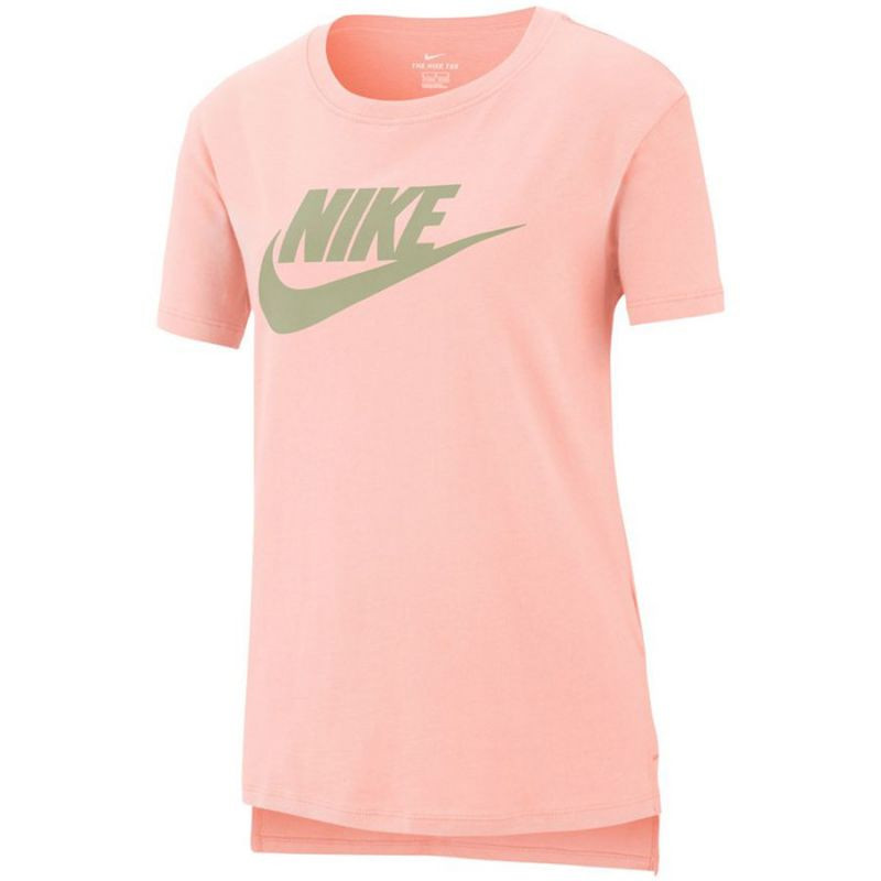 Dívčí tričko Jr AR5088 610 lososová - Nike - Pro děti trička