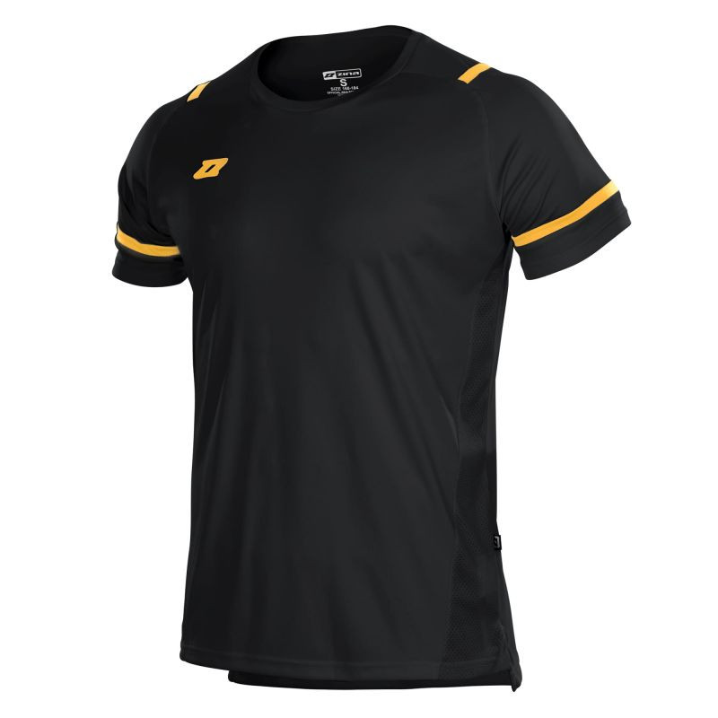 Zina Crudo Jr fotbalové tričko 3AA2-440F2 černá / žlutá - Pro děti trička