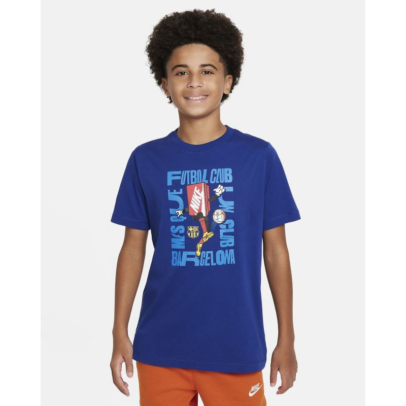 Nike FC Barcelona SS Bxy Chrctr Tee Jr Shirt FQ6576-455 - Pro děti trička