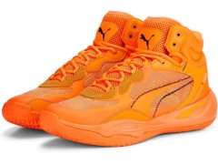 Pánské sportovní boty Playmaker Pro Mid Laser M 378327 01 Neon oranžová - Puma