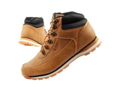 Lee Cooper – pánské zimní trekové boty s izolací, sahající ke kotníku, v hnědé barvě