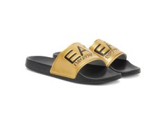 Pánské sportovní žabky Emporio Armani EA7 černé/zlaté – 7X000108-AF15118-MZ097