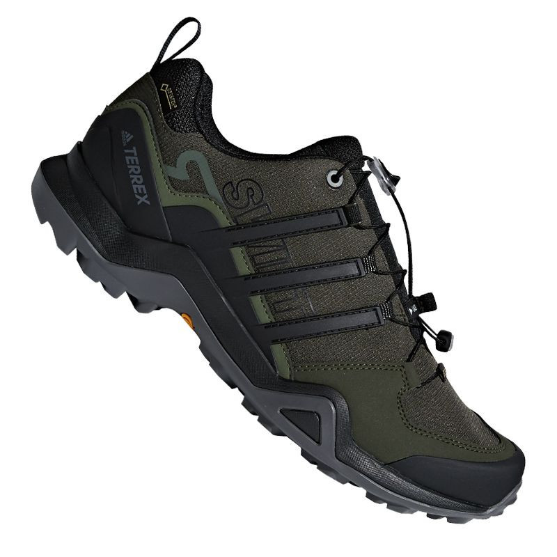 Pánské trek boty Terrex CM7497 Swift R2 GTX Tmavě zelená s černou - Adidas - Pro muže boty