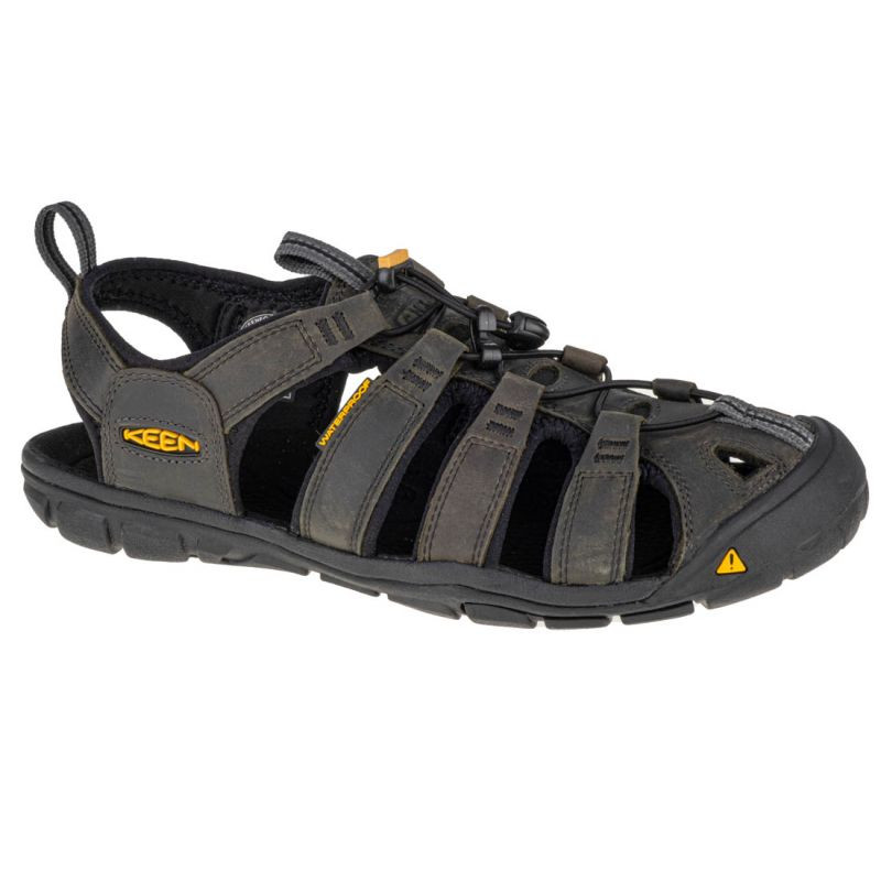 Pánské sandály Clearwater CNX Leather M 101310 khaki-černá - Keen - Pro muže boty