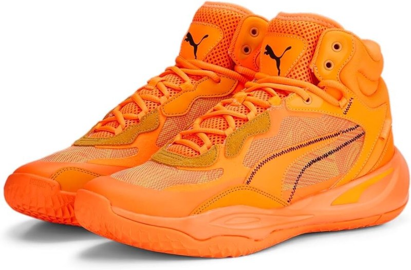 Pánské sportovní boty Playmaker Pro Mid Laser M 378327 01 Neon oranžová - Puma - Pro muže boty