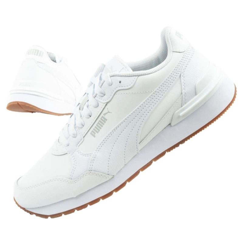 Puma ST Runner v4 – pánské sportovní boty, bílé, kožené, módní