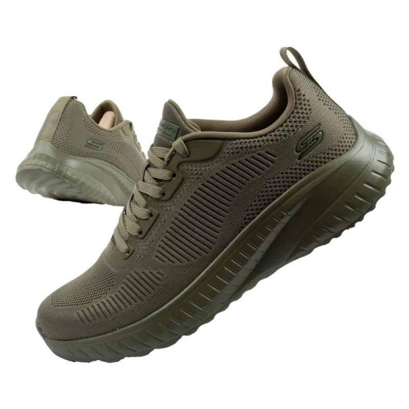 Pánská sportovní obuv Skechers Bobs Squad Chaos olive lightweight - Pro muže boty