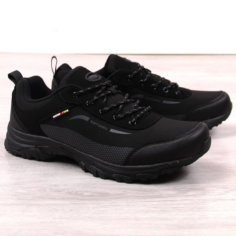 American Club M AM907 černé nepromokavé trekové boty - Pro muže boty