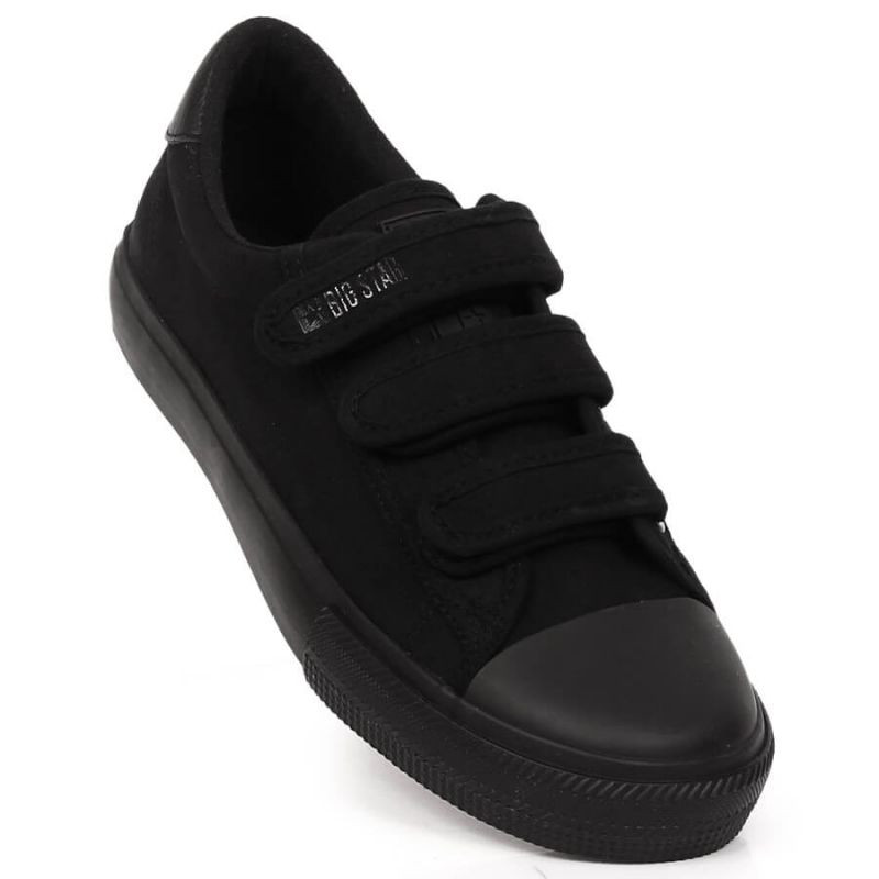 Černé tenisky na suchý zip Big Star M INT1839 - Pro muže boty