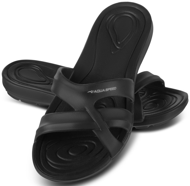 AQUA SPEED Žabky Panama Black - Pro muže boty