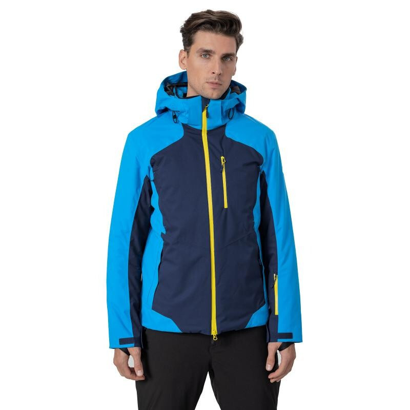 Pánská bunda H4Z22-KUMN010 modro-žlutá - 4F - Pro muže bundy a&nbsp;vesty