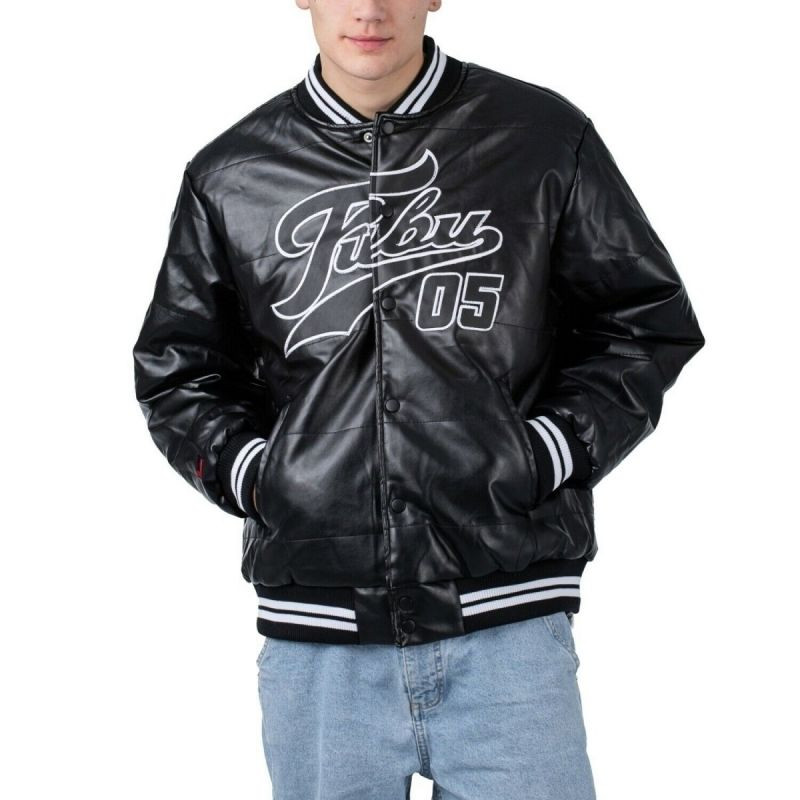 Fubu Varsity Leather Jacket M 6075111 pánské - Pro muže bundy a vesty