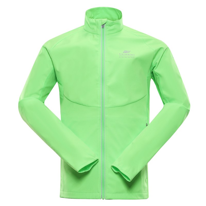 Pánská softshellová bunda s membránou ALPINE PRO MULT neon green gecko - Pro muže bundy a vesty