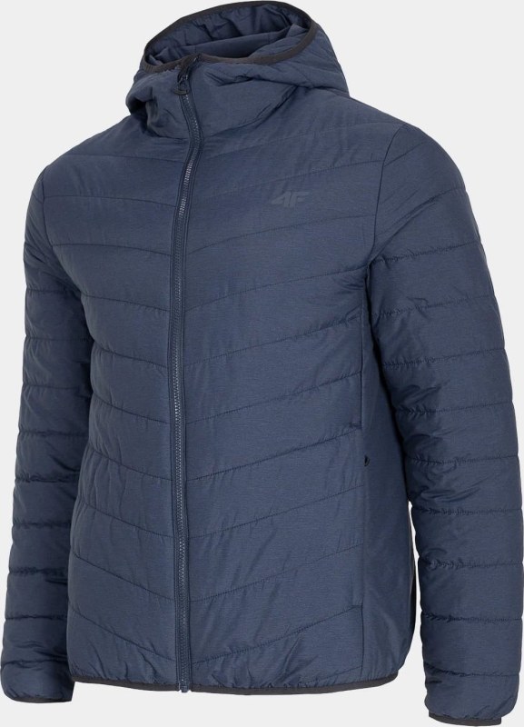 Pánská péřová bunda 4F KUMP301 Tmavě modrá - Pro muže bundy a vesty