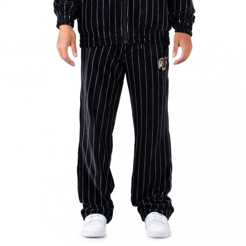 Sean John Vintage Pinstripe Velours Trackpants M 6004556 - Pro muže kalhoty