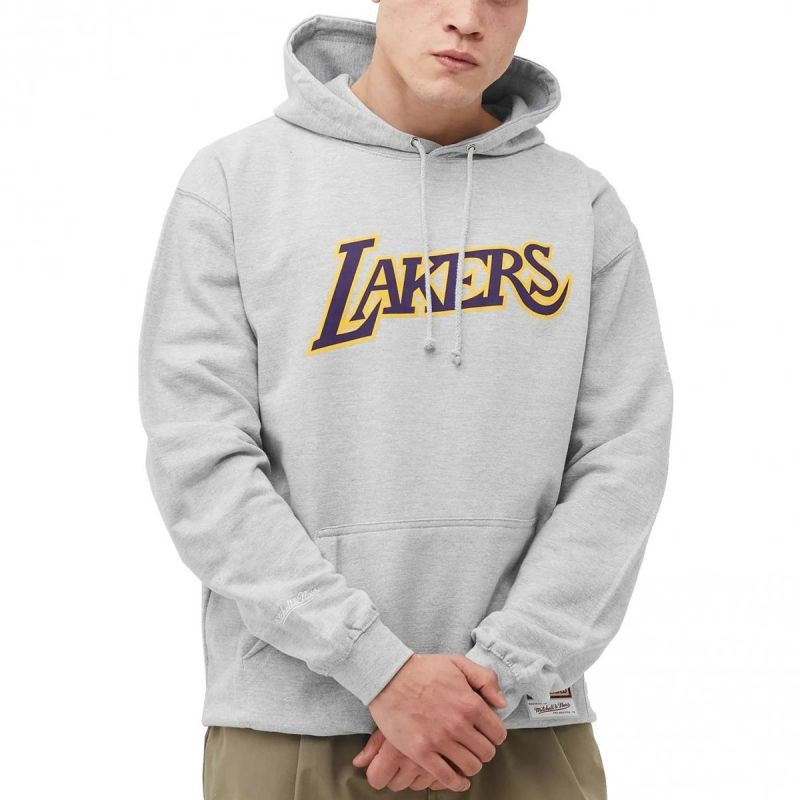 Mitchell & Ness Team Logo Hoody Los Angeles Lakers M HDSSINTL1050-LALGREY pánské