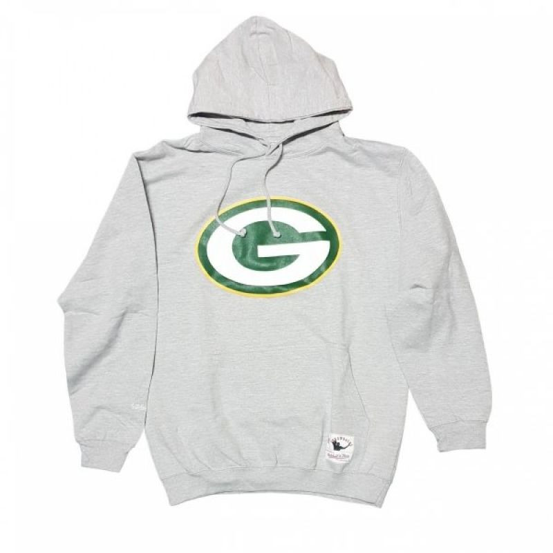 Mitchell & Ness Team Logo Hoody Green Bay Pacers M HDSSINTL1052-GBPGREY mikina pánské