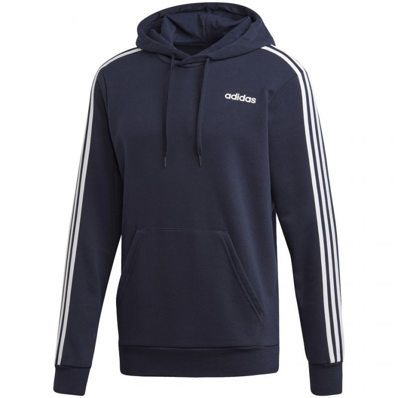 Adidas Essentials 3 Stripes Pullover French Terry mikina černá M DU0499 - Pro muže mikiny