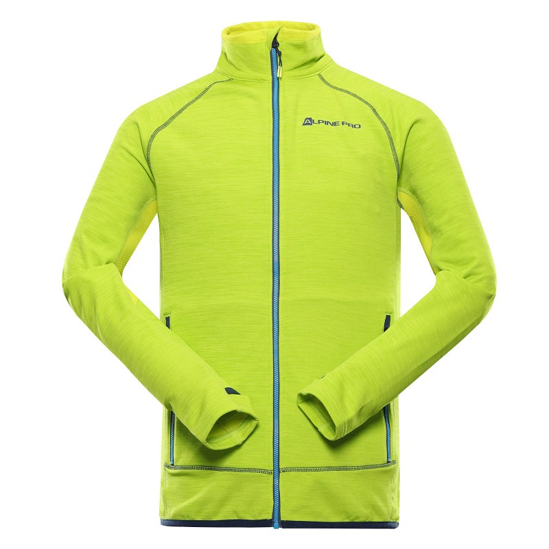 Pánská rychleschnoucí mikina ALPINE PRO ONNEC lime green - Pro muže mikiny