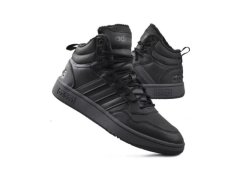 Pánské sportovní kotníkové boty Hoops 3.0 Mid Wtr GW6421 Černá - Adidas