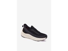 Pánské Sportovní Boty Textilní Slip-Ons Na Platformě Kobbo 102421 Černé