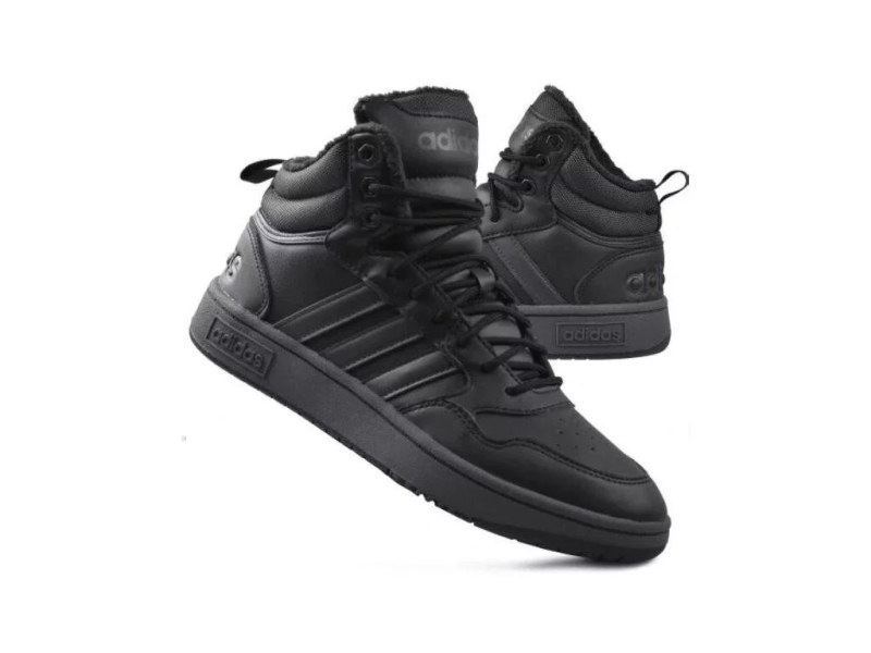 Pánské sportovní kotníkové boty Hoops 3.0 Mid Wtr GW6421 Černá - Adidas - Pro muže pro muže boty