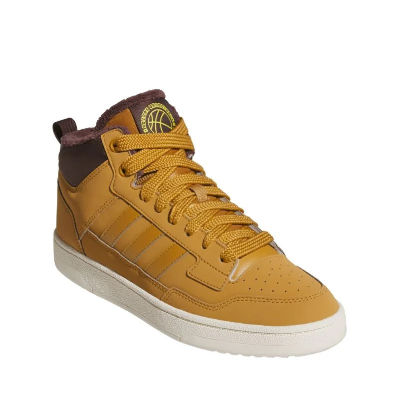Pánské sportovní kotníkové boty Rapid Court Mid Winterized JR0171 Hořčicová s hnědou - Adidas