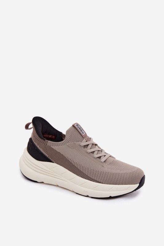 Pánské Sportovní Boty Textilní Slip-On Sneakers Na Platformě Kobbo 102421 Béžové - Pro muže pro muže boty