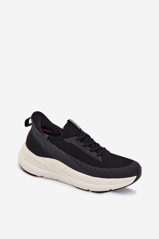 Pánské Sportovní Boty Textilní Slip-Ons Na Platformě Kobbo 102421 Černé