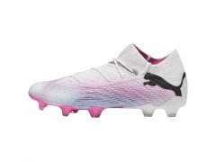 Pánské fotbalové boty / kopačky Future 7 Ultimate FG/AG M 107599 01 Bílá s růžovou - Puma