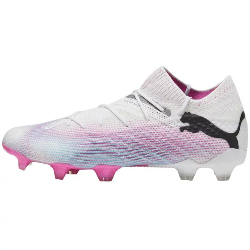 Pánské fotbalové boty / kopačky Future 7 Ultimate FG/AG M 107599 01 Bílá s&nbsp;růžovou - Puma - Pro muže pro muže boty kopačky