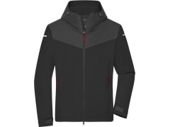 Daiber JN 1180 Pánská outdoorová softshellová bunda 02.1180 black/carbon/light red
