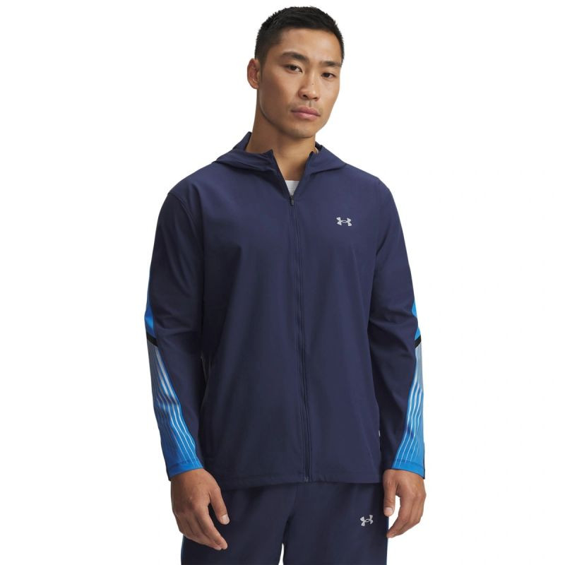 Pánská běžecká bunda Under Armour UA Velociti Storm Hooded Under Armour 6005900-403 - Pro muže pro muže bundy a&nbsp;vesty