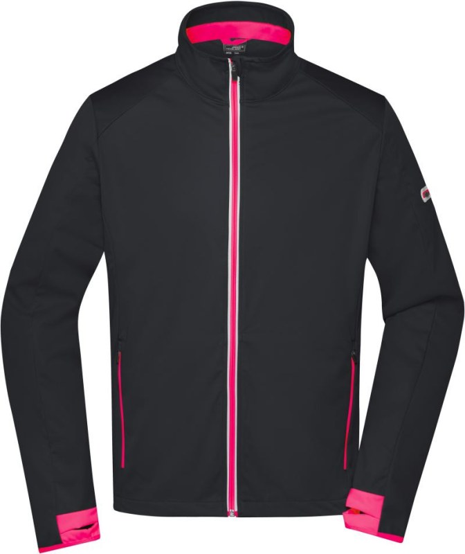 Daiber JN 1126 Pánská 3-vrstvá sportovní softshell bunda 02.1126 black/light red