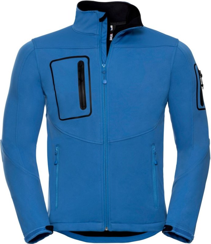 Russell Athletic 520M Pánská 3-vrstvá sportovní softshell bunda 10.520M azure blue