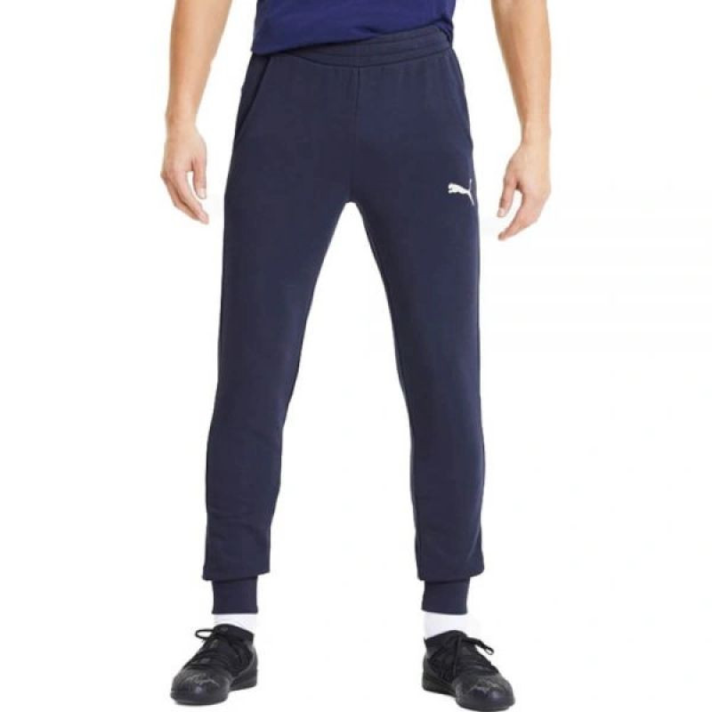 Pánské bavlněné tepláky Puma pohodlný sportovní styl námořnická modř - Pro muže pro muže kalhoty