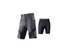 Rockbros pánské cyklistické kraťasy 2 v&nbsp;1, šedé, velikost 4XL