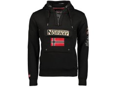 Pánská sportovní mikina Geographical Norway GYMCLASS BLACK DB MEN 100 s kapucí, černá (WU4185H-GN-BLACK)