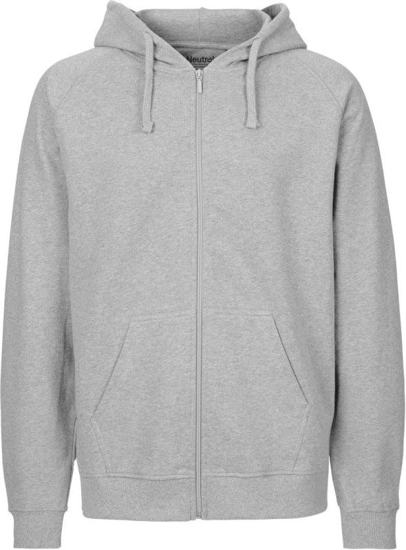 Neutral O 63301 Pánská mikina s kapucí z bio bavlny 77.6331 sport grey