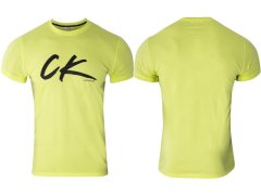 Pánské tričko KM0KM00467-ZAA zelená - Calvin Klein