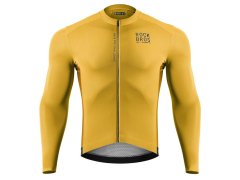 Cyklistický dres Rockbros 15120015023 ROAD TO SKY pro muže, s dlouhým rukávem, velikost S – žlutý, pánský