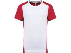 Kariban ProAct PA 4014 Pánské kontrastní sportovní tričko 20.4014 white/red