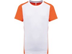 Kariban ProAct PA 4014 Pánské kontrastní sportovní tričko 20.4014 white/fluorescent orange