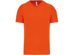 Kariban ProAct PA 476 Pánské sportovní tričko s výstřihem do V 20.P476 fluorescent orange